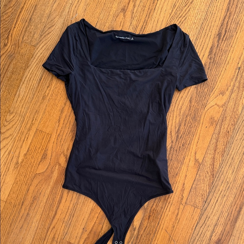 Abercrombie & Fitch Black Square Neck Bodysuit